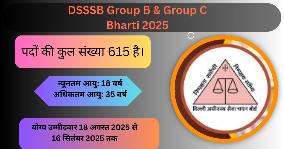 DSSSB Group B And Group C Bharti 2025