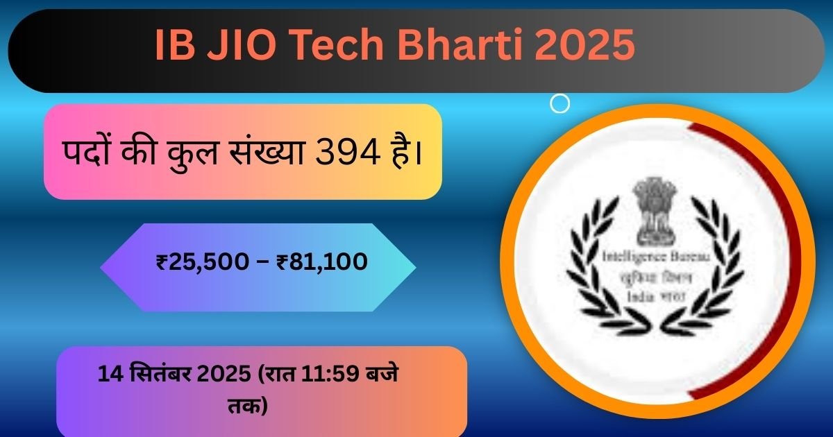 IB JIO Tech Bharti 2025