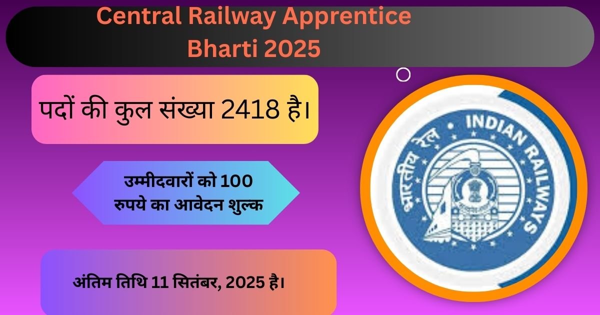 Central Railway Apprentice Bharti 2025